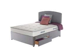 Sealy - Posturepedic Firm Ortho Memory - Double 2 Drawer - Divan Bed